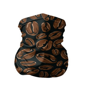 Бандана-труба 3D с принтом Арабика , 100% полиэстер, ткань с особыми свойствами — Activecool | плотность 150‒180 г/м2; хорошо тянется, но сохраняет форму | Тематика изображения на принте: beens | coffee | pattern | бобы | зерна | кофе | паттерн