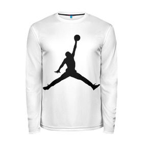 Мужской лонгслив 3D с принтом Michael Jordan , 100% полиэстер | длинные рукава, круглый вырез горловины, полуприлегающий силуэт | логотип майкл джордан