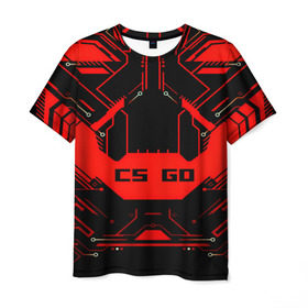 Мужская футболка 3D с принтом CS GO:System Lock , 100% полиэфир | прямой крой, круглый вырез горловины, длина до линии бедер | counter strike | counter strike: global offensive | cs:go | game | skin | valve | текстуры