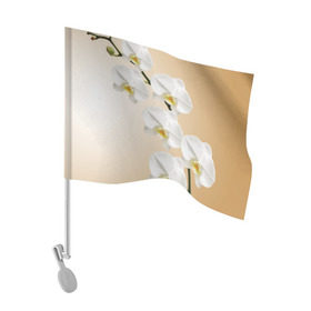 Флаг для автомобиля с принтом Orhid , 100% полиэстер | Размер: 30*21 см | девушки | красота | орхидея | прелесть | цветы
