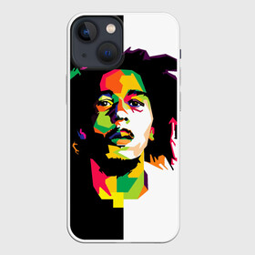 Чехол для iPhone 13 mini с принтом Bob Marley ,  |  | Тематика изображения на принте: боб марли | поп арт