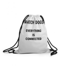 Рюкзак-мешок 3D с принтом Watch Dogs , 100% полиэстер | плотность ткани — 200 г/м2, размер — 35 х 45 см; лямки — толстые шнурки, застежка на шнуровке, без карманов и подкладки | Тематика изображения на принте: 