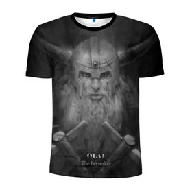 Мужская футболка 3D спортивная с принтом Олаф , 100% полиэстер с улучшенными характеристиками | приталенный силуэт, круглая горловина, широкие плечи, сужается к линии бедра | league of legends | lol | olaf | viking | викинг | лига легенд | лол | олаф