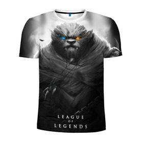 Мужская футболка 3D спортивная с принтом Rengar LoL , 100% полиэстер с улучшенными характеристиками | приталенный силуэт, круглая горловина, широкие плечи, сужается к линии бедра | league of legends | lol | rengar | лига легенд | лол | ренгар | тигр