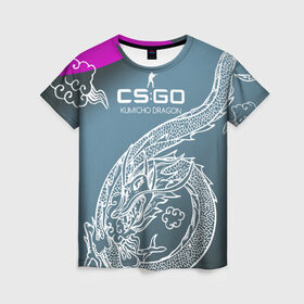 Женская футболка 3D с принтом cs:go - Kumicho Dragon style (Дракон-предводитель) , 100% полиэфир ( синтетическое хлопкоподобное полотно) | прямой крой, круглый вырез горловины, длина до линии бедер | cs | csgo | kumicho dragon | дракон дредводитель | ксго