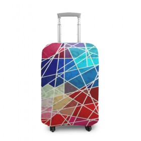 Чехол для чемодана 3D с принтом Осколки мозаики , 86% полиэфир, 14% спандекс | двустороннее нанесение принта, прорези для ручек и колес | абстракция | краска | потертость | текстуры