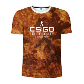 Мужская футболка 3D спортивная с принтом cs:go - Rust Coat (Пыльник) , 100% полиэстер с улучшенными характеристиками | приталенный силуэт, круглая горловина, широкие плечи, сужается к линии бедра | csgo | rust coat | ксго | пыльник | ржавчина