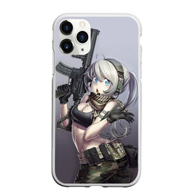 Чехол для iPhone 11 Pro матовый с принтом Девушка с оружием , Силикон |  | anime | automatic | beautiful | girl | guns | japanese | автомат | аниме | девушка | красивая | оружие | японский