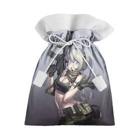 Подарочный 3D мешок с принтом Девушка с оружием , 100% полиэстер | Размер: 29*39 см | anime | automatic | beautiful | girl | guns | japanese | автомат | аниме | девушка | красивая | оружие | японский