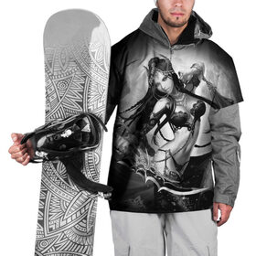 Накидка на куртку 3D с принтом Девушка с оружием , 100% полиэстер |  | Тематика изображения на принте: 
