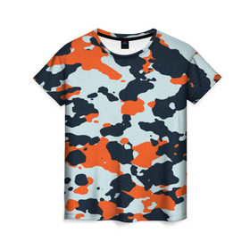Женская футболка 3D с принтом Asiimov camouflage , 100% полиэфир ( синтетическое хлопкоподобное полотно) | прямой крой, круглый вырез горловины, длина до линии бедер | Тематика изображения на принте: камуфляж | контр страйк | контра