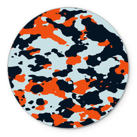 Коврик круглый с принтом Asiimov camouflage , резина и полиэстер | круглая форма, изображение наносится на всю лицевую часть | камуфляж | контр страйк | контра