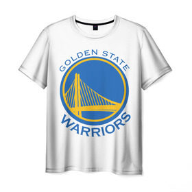 Мужская футболка 3D с принтом Golden State Warriors , 100% полиэфир | прямой крой, круглый вырез горловины, длина до линии бедер | Тематика изображения на принте: 