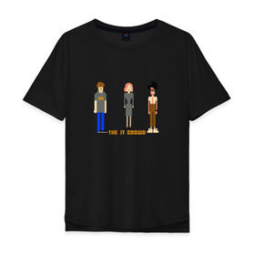 Мужская футболка хлопок Oversize с принтом The IT Crowd, Айтишники , 100% хлопок | свободный крой, круглый ворот, “спинка” длиннее передней части | it | it crowd | админы | айтишники | компьютерщики