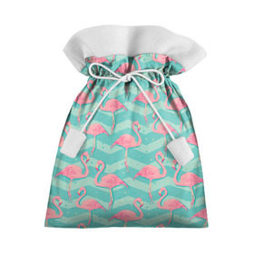 Подарочный 3D мешок с принтом flamingo , 100% полиэстер | Размер: 29*39 см | flamingo | абстракция | фламинго