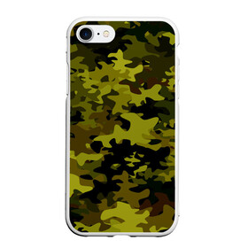 Чехол для iPhone 7/8 матовый с принтом Camouflage , Силикон | Область печати: задняя сторона чехла, без боковых панелей | камуфляж | хаки