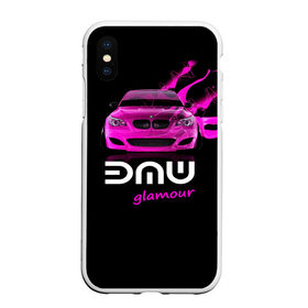 Чехол для iPhone XS Max матовый с принтом BMW glamour , Силикон | Область печати: задняя сторона чехла, без боковых панелей | bmw | m5 | pink | авто | автомобиль | бмв | гламур | машина | розовый | стиль | тачка | элита