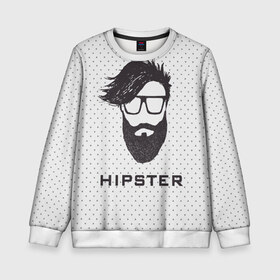 Детский свитшот 3D с принтом Hipster , 100% полиэстер | свободная посадка, прямой крой, мягкая тканевая резинка на рукавах и понизу свитшота | hair | hipster | man | волосы | мужчина | парень | прическа | хипстер