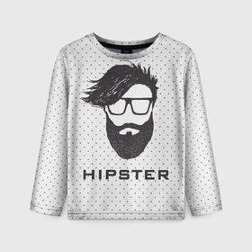 Детский лонгслив 3D с принтом Hipster , 100% полиэстер | длинные рукава, круглый вырез горловины, полуприлегающий силуэт
 | hair | hipster | man | волосы | мужчина | парень | прическа | хипстер