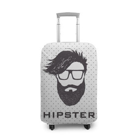 Чехол для чемодана 3D с принтом Hipster , 86% полиэфир, 14% спандекс | двустороннее нанесение принта, прорези для ручек и колес | hair | hipster | man | волосы | мужчина | парень | прическа | хипстер