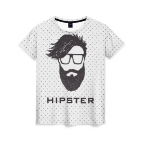 Женская футболка 3D с принтом Hipster , 100% полиэфир ( синтетическое хлопкоподобное полотно) | прямой крой, круглый вырез горловины, длина до линии бедер | hair | hipster | man | волосы | мужчина | парень | прическа | хипстер
