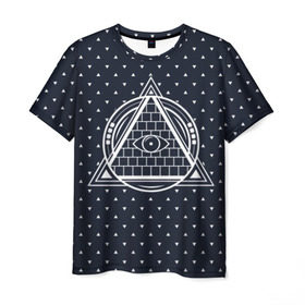 Мужская футболка 3D с принтом Illuminati , 100% полиэфир | прямой крой, круглый вырез горловины, длина до линии бедер | illuminati | pyramid | загадка | иллюминаты | око | пирамида | просвещение | просвещенные | тайна
