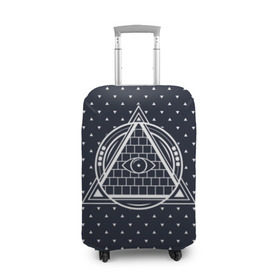 Чехол для чемодана 3D с принтом Illuminati , 86% полиэфир, 14% спандекс | двустороннее нанесение принта, прорези для ручек и колес | illuminati | pyramid | загадка | иллюминаты | око | пирамида | просвещение | просвещенные | тайна