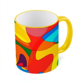 Кружка 3D с принтом Прикольная радуга , керамика | ёмкость 330 мл | разноцветный | яркий