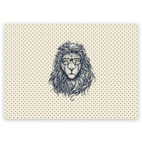 Поздравительная открытка с принтом SWAG Lion , 100% бумага | плотность бумаги 280 г/м2, матовая, на обратной стороне линовка и место для марки
 | animal | cat | hipster | king | lion | животное | зверь | король | лев | очки | хипстер