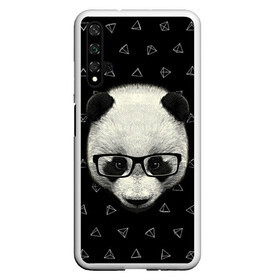 Чехол для Honor 20 с принтом Умная панда , Силикон | Область печати: задняя сторона чехла, без боковых панелей | animal | bear | beast | hipster | panda | smart | животное | зверь | медведь | очки | панда | свэг | умный | хипстер