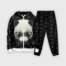 Детский костюм 3D с принтом Умная панда ,  |  | animal | bear | beast | hipster | panda | smart | животное | зверь | медведь | очки | панда | свэг | умный | хипстер