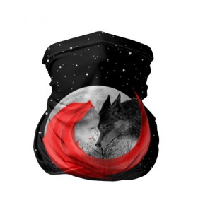 Бандана-труба 3D с принтом Красная шапочка , 100% полиэстер, ткань с особыми свойствами — Activecool | плотность 150‒180 г/м2; хорошо тянется, но сохраняет форму | animal | beast | girl | moon | rage | roar | space | star | wolf | волк | девушка | животное | зверь | космос | красная | луна | рык | сказка | шапочка | ярость