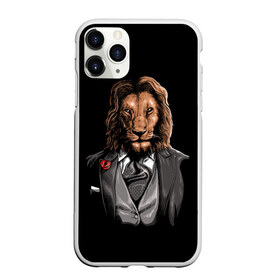 Чехол для iPhone 11 Pro матовый с принтом Мистер Лев , Силикон |  | animal | beast | king | lion | mister | nature | roar | solider | tsar | war | джентльмен | зверь животное | король | лев | мистер | природа | рык | царь