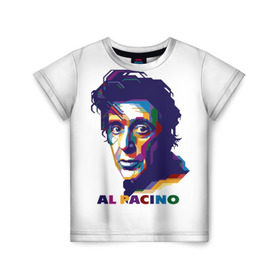 Детская футболка 3D с принтом Al Pacino , 100% гипоаллергенный полиэфир | прямой крой, круглый вырез горловины, длина до линии бедер, чуть спущенное плечо, ткань немного тянется | Тематика изображения на принте: актёр | аль пачино | артист | звезда | кино | киноактёр | кинозвезда | кинофильм | роль