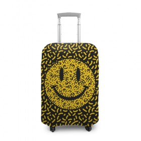 Чехол для чемодана 3D с принтом Радостный смайл , 86% полиэфир, 14% спандекс | двустороннее нанесение принта, прорези для ручек и колес | funny | joke | smile | радость | смайл | смех | улыбка | шутка