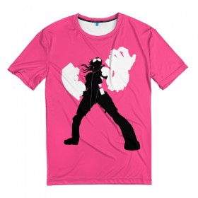 Мужская футболка 3D с принтом Pink , 100% полиэфир | прямой крой, круглый вырез горловины, длина до линии бедер | league of legends | lol | vi | вай | лига легенд | лол