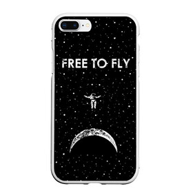 Чехол для iPhone 7Plus/8 Plus матовый с принтом Free to Fly , Силикон | Область печати: задняя сторона чехла, без боковых панелей | astronaut | cosmic | cosmonaut | cosmos | fly | galaxy | planet | space | star | universe | астронавт | вселенная | галактика | звезды | космонавт | космос | планета | полет