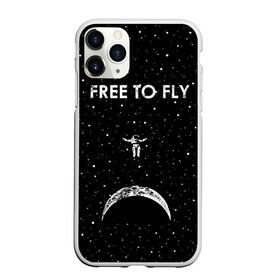 Чехол для iPhone 11 Pro Max матовый с принтом Free to Fly , Силикон |  | astronaut | cosmic | cosmonaut | cosmos | fly | galaxy | planet | space | star | universe | астронавт | вселенная | галактика | звезды | космонавт | космос | планета | полет