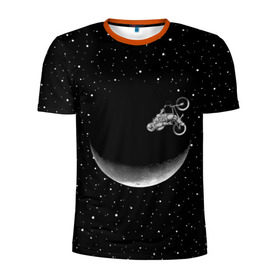 Мужская футболка 3D спортивная с принтом Астронавт байкер , 100% полиэстер с улучшенными характеристиками | приталенный силуэт, круглая горловина, широкие плечи, сужается к линии бедра | astronaut | cosmonaut | cosmos | galaxy | moto | planet | space | star | universe | астронавт | байкер | вселенная | галактика | звезды | космонавт | космос | луна | мотоцикл | планета