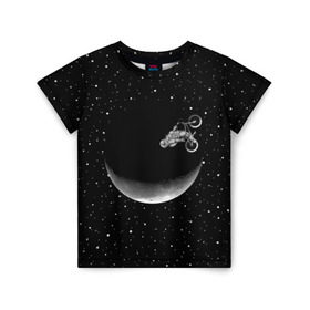 Детская футболка 3D с принтом Астронавт байкер , 100% гипоаллергенный полиэфир | прямой крой, круглый вырез горловины, длина до линии бедер, чуть спущенное плечо, ткань немного тянется | Тематика изображения на принте: astronaut | cosmonaut | cosmos | galaxy | moto | planet | space | star | universe | астронавт | байкер | вселенная | галактика | звезды | космонавт | космос | луна | мотоцикл | планета
