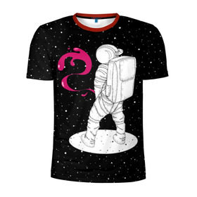 Мужская футболка 3D спортивная с принтом Космическая струя , 100% полиэстер с улучшенными характеристиками | приталенный силуэт, круглая горловина, широкие плечи, сужается к линии бедра | astronaut | cosmonaut | cosmos | galaxy | planet | space | star | universe | астронавт | вселенная | галактика | гравитация | звезды | космонавт | космос | планета | прикол