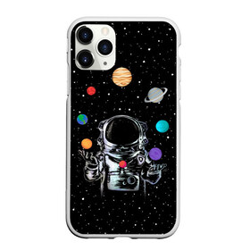 Чехол для iPhone 11 Pro Max матовый с принтом Космический жонглер , Силикон |  | Тематика изображения на принте: astronaut | cosmonaut | cosmos | galaxy | planet | space | star | universe | астронавт | вселенная | галактика | звезды | земля | космонавт | космос | луна | марс | планета | сатурн | уран