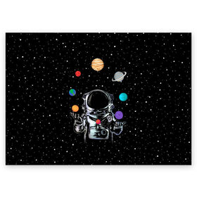 Поздравительная открытка с принтом Космический жонглер , 100% бумага | плотность бумаги 280 г/м2, матовая, на обратной стороне линовка и место для марки
 | Тематика изображения на принте: astronaut | cosmonaut | cosmos | galaxy | planet | space | star | universe | астронавт | вселенная | галактика | звезды | земля | космонавт | космос | луна | марс | планета | сатурн | уран