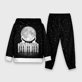 Детский костюм 3D (с толстовкой) с принтом Лунная мелодия ,  |  | astronaut | cosmonaut | cosmos | galaxy | meteor | moon | planet | space | universe | астронавт | вселенная | галактика | звезды | космонавт | космос | луна | мелодия | музыка | ноты