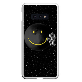 Чехол для Samsung S10E с принтом Лунная улыбка , Силикон | Область печати: задняя сторона чехла, без боковых панелей | astronaut | cosmonaut | cosmos | galaxy | meteor | moon | planet | smile | space | universe | астронавт | вселенная | галактика | звезды | космонавт | космос | луна | смайл | улыбка