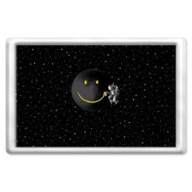 Магнит 45*70 с принтом Лунная улыбка , Пластик | Размер: 78*52 мм; Размер печати: 70*45 | astronaut | cosmonaut | cosmos | galaxy | meteor | moon | planet | smile | space | universe | астронавт | вселенная | галактика | звезды | космонавт | космос | луна | смайл | улыбка