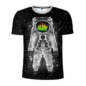 Мужская футболка 3D спортивная с принтом Музыкальный космонавт , 100% полиэстер с улучшенными характеристиками | приталенный силуэт, круглая горловина, широкие плечи, сужается к линии бедра | Тематика изображения на принте: astronaut | cosmonaut | dj | eqializer | galaxy | moon | music | planet | space | star | universe | астронавт | вселенная | галактика | диджей | космонавт | космос | музыка | эквалайзер