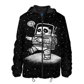 Мужская куртка 3D с принтом Панда лунатик , ткань верха — 100% полиэстер, подклад — флис | прямой крой, подол и капюшон оформлены резинкой с фиксаторами, два кармана без застежек по бокам, один большой потайной карман на груди. Карман на груди застегивается на липучку | Тематика изображения на принте: astronaut | cosmonaut | cosmos | galaxy | gravity | moon | planet | space | star | universe | астронавт | вселенная | галактика | звезды | космонавт | космос | луна | лунатик