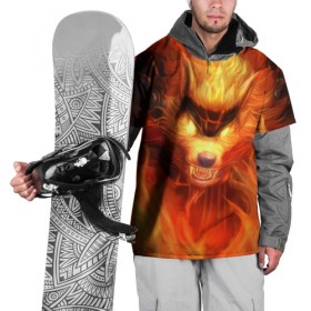 Накидка на куртку 3D с принтом Fire Wolf , 100% полиэстер |  | Тематика изображения на принте: league of legends | lol | warwick | wolf | варвик | волк | лига легенд | лол