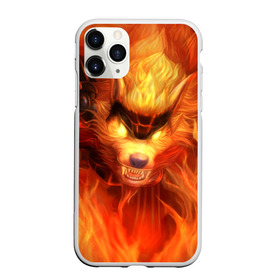 Чехол для iPhone 11 Pro матовый с принтом Fire Wolf , Силикон |  | league of legends | lol | warwick | wolf | варвик | волк | лига легенд | лол
